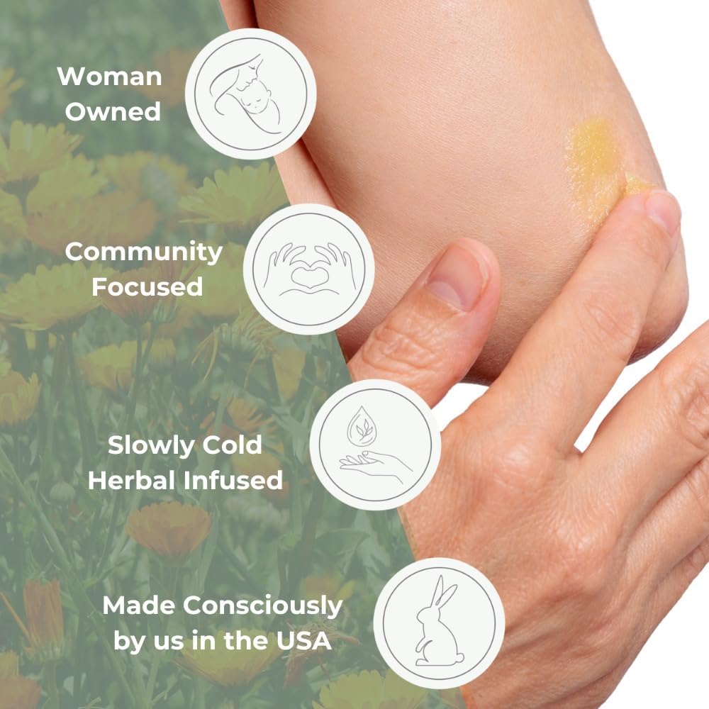 Ora's Amazing Herbal Calendula Salve 2 oz Coconut-Free Ointment for Sensitive Skin - Image 7