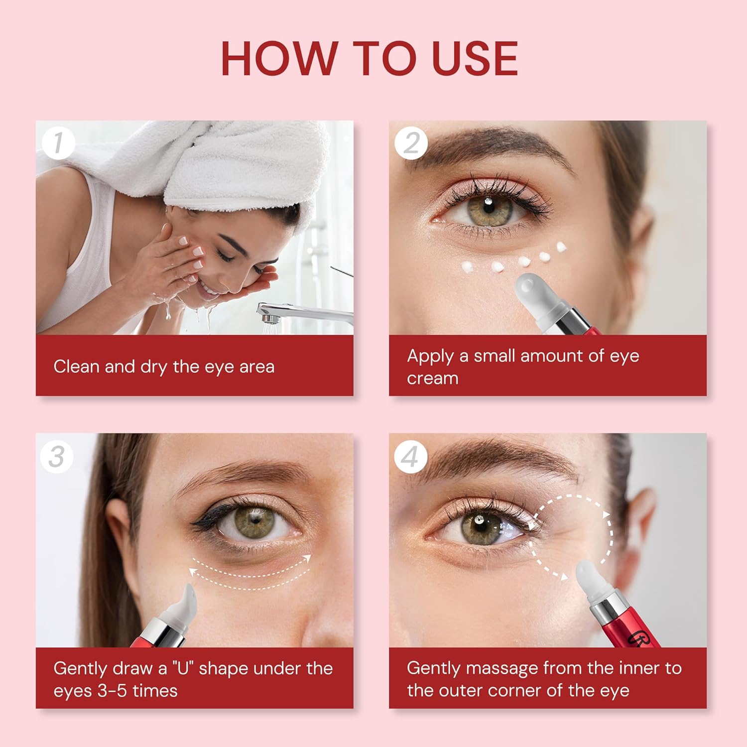 Revitalizing Anti-Aging Eye Cream, 0.85 fl oz, with Retinol, Polypeptides for Dark Circles & Puffiness - Image 5