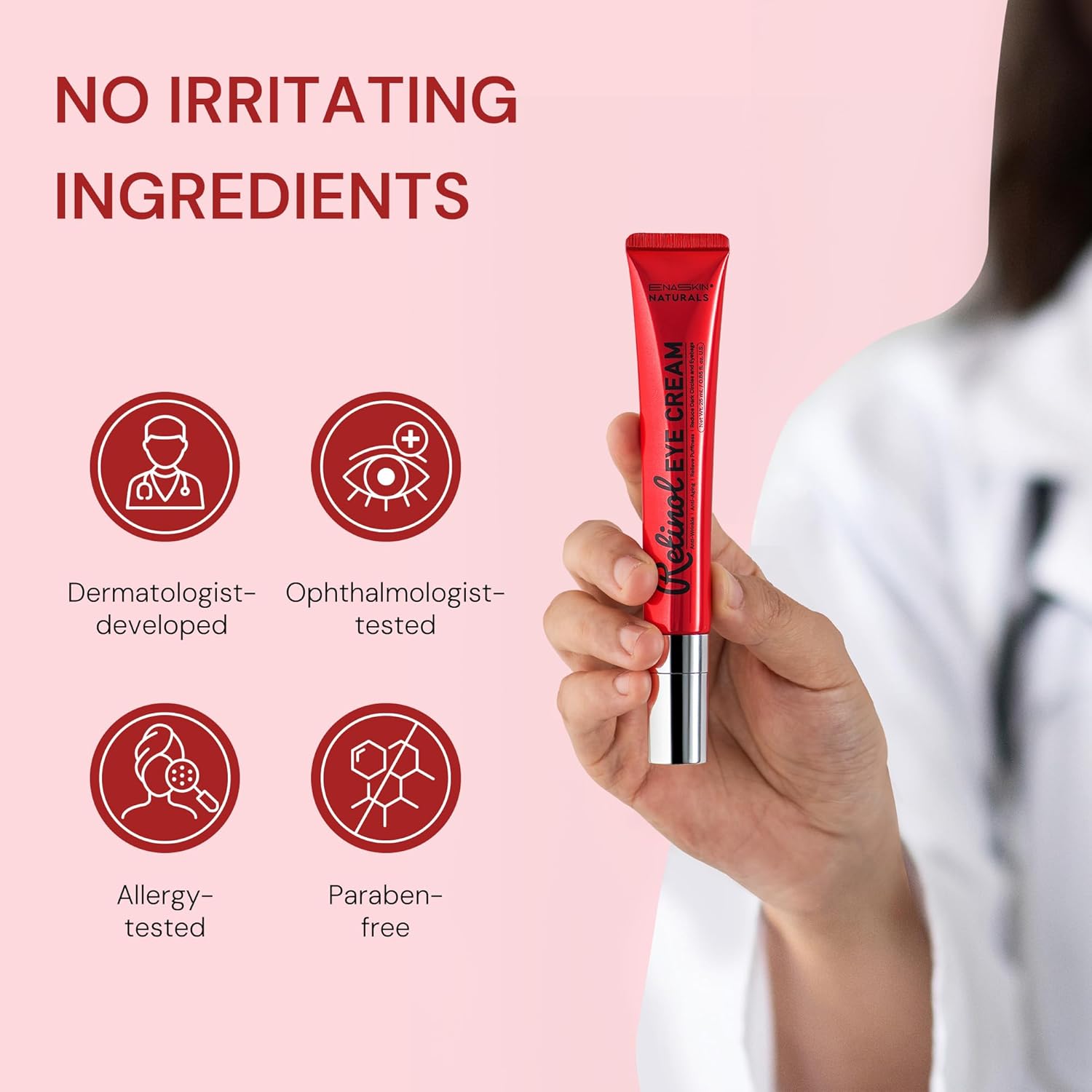 Revitalizing Anti-Aging Eye Cream, 0.85 fl oz, with Retinol, Polypeptides for Dark Circles & Puffiness - Image 7