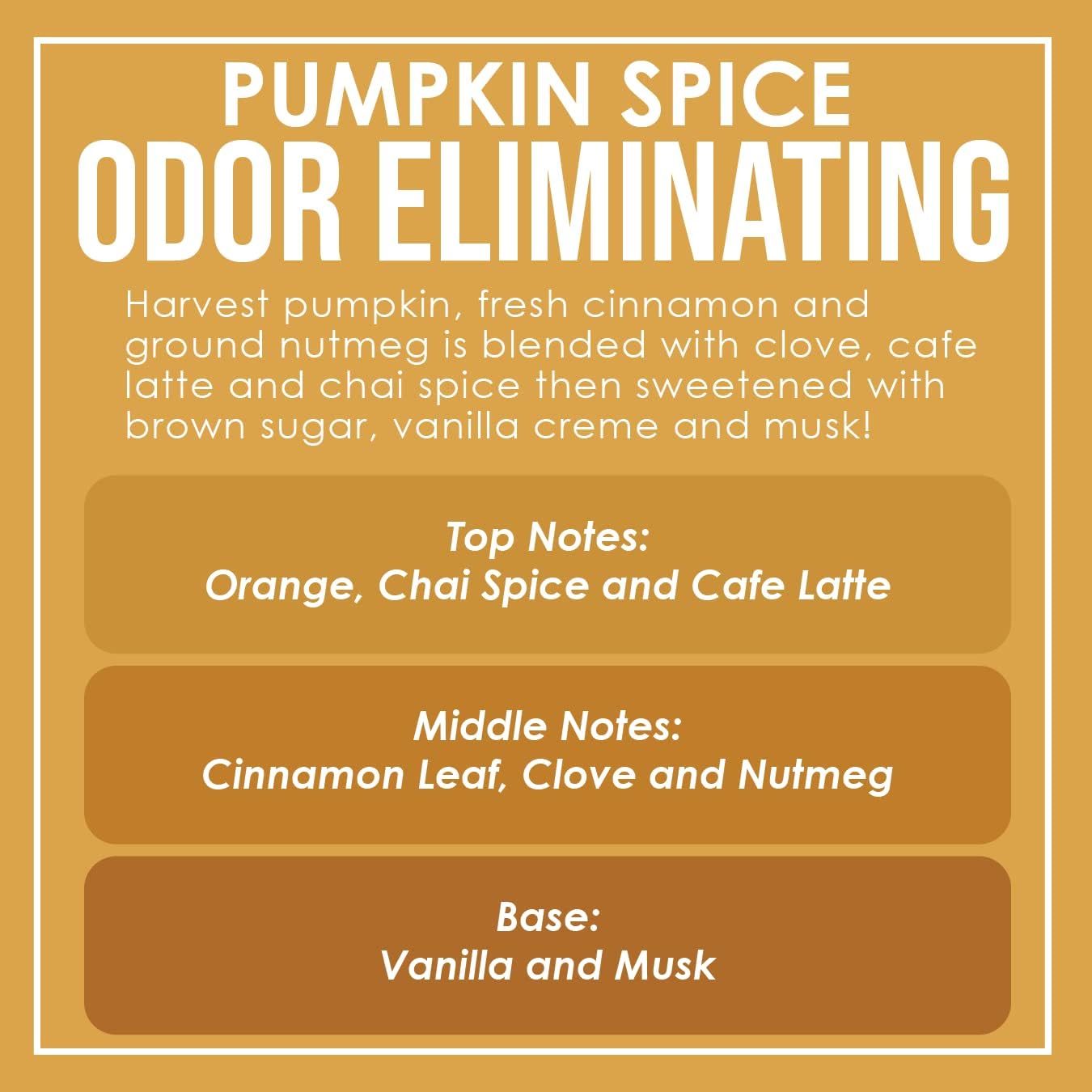 Pumpkin Spice Candle Set Two Pack 12 Oz Soy Blend 80 Hour Burn Odor Eliminating - Image 4