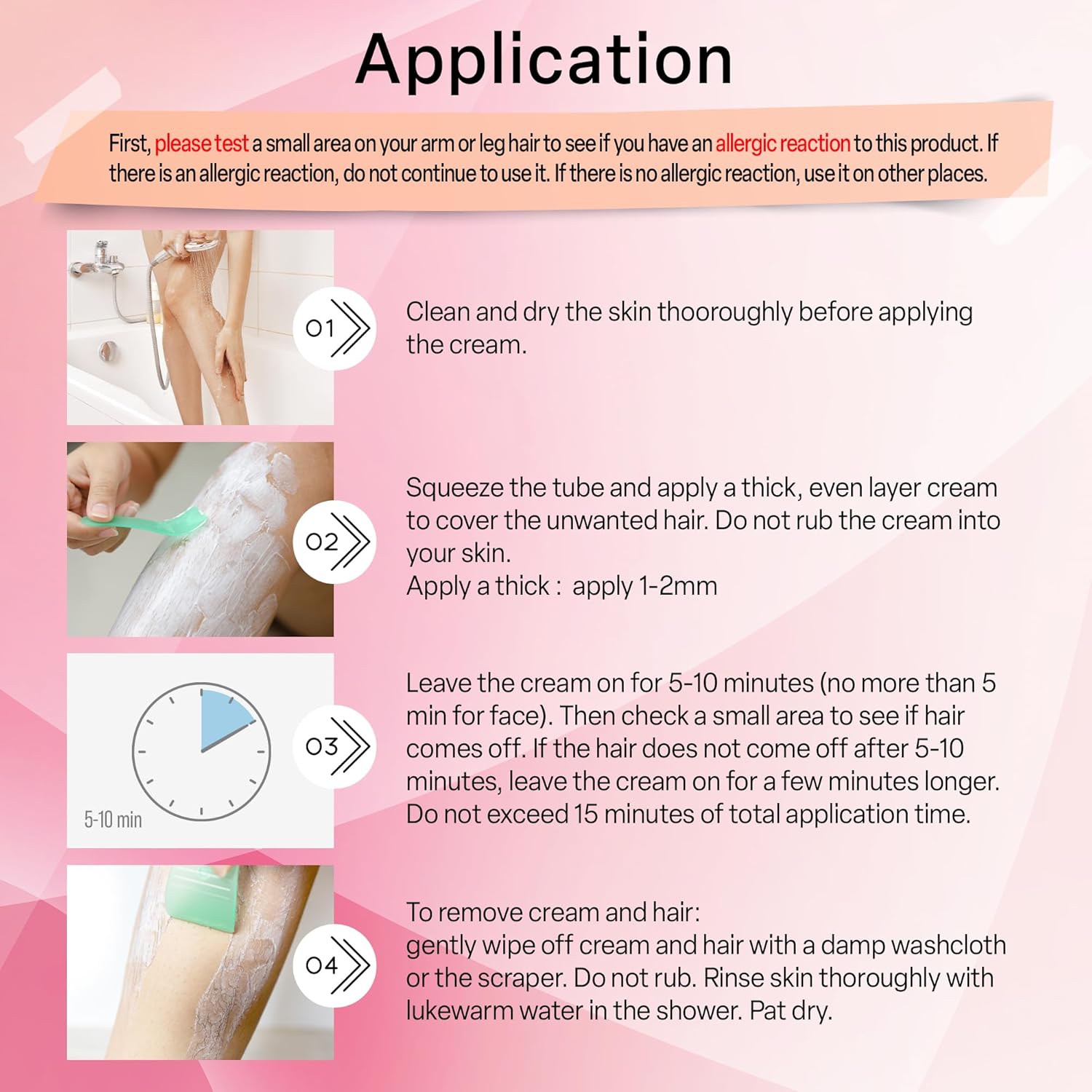 Gentle Hair Removal Cream 4.2oz for Women - Bikini, Legs, Arms, Underarms - Image 5