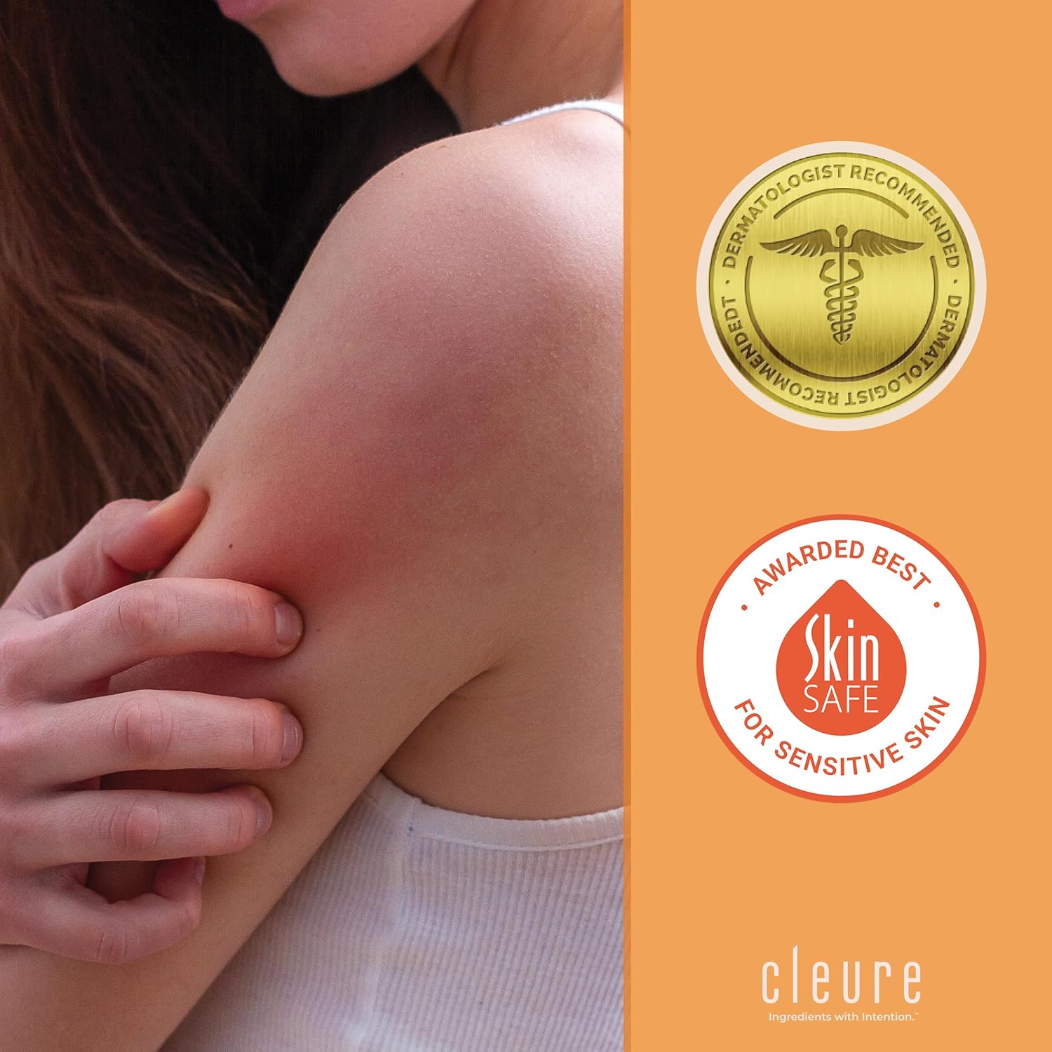 Cleure Body Lotion for Sensitive Skin - Daily Moisturizer with Shea Butter & Vitamin E - Fragrance Free, Gluten Free, Paraben Free (8 oz, Pack of 1) - Image 6