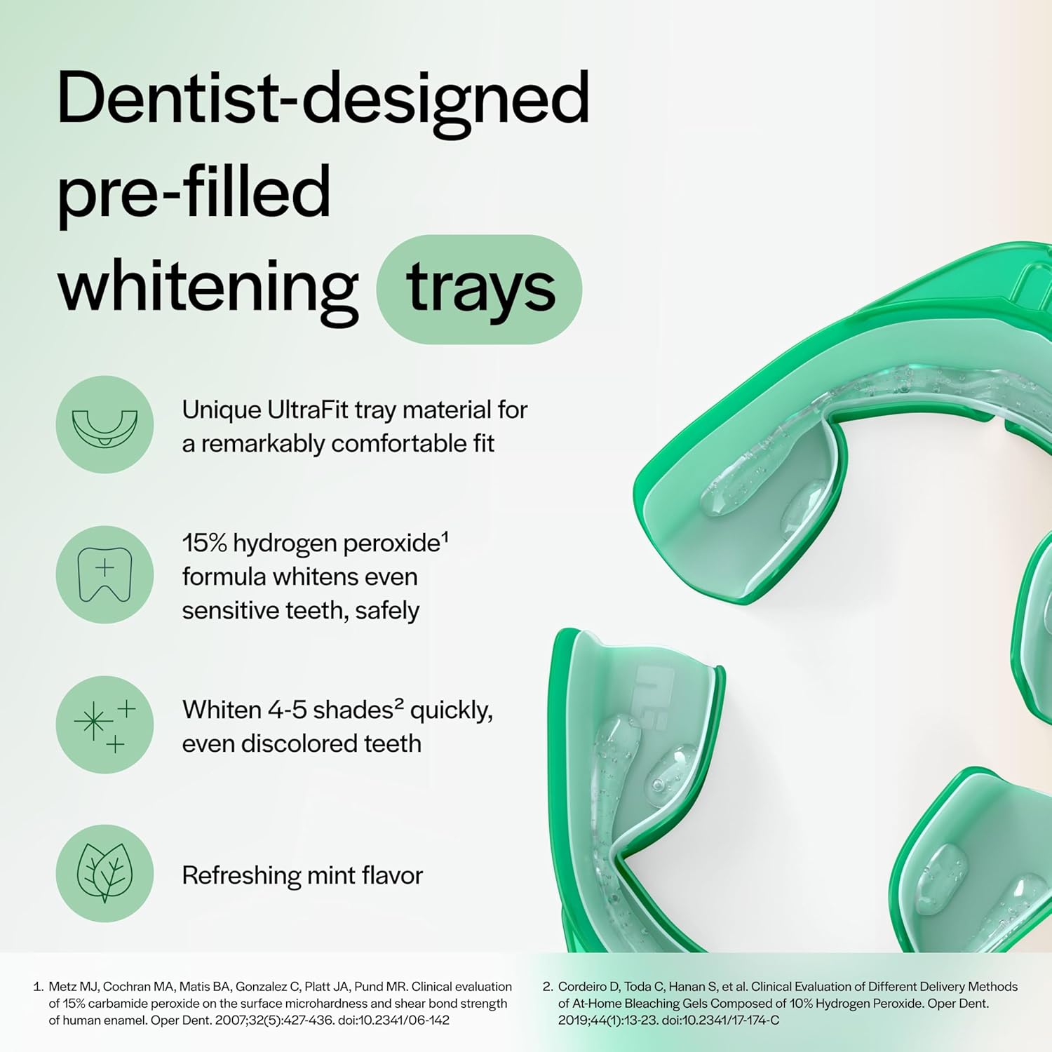 Opalescence Go 15% Hydrogen Peroxide Teeth Whitening Kit 10 Treatments Mint Flavor Sensitive Toothpaste 4.7 Oz - Image 3