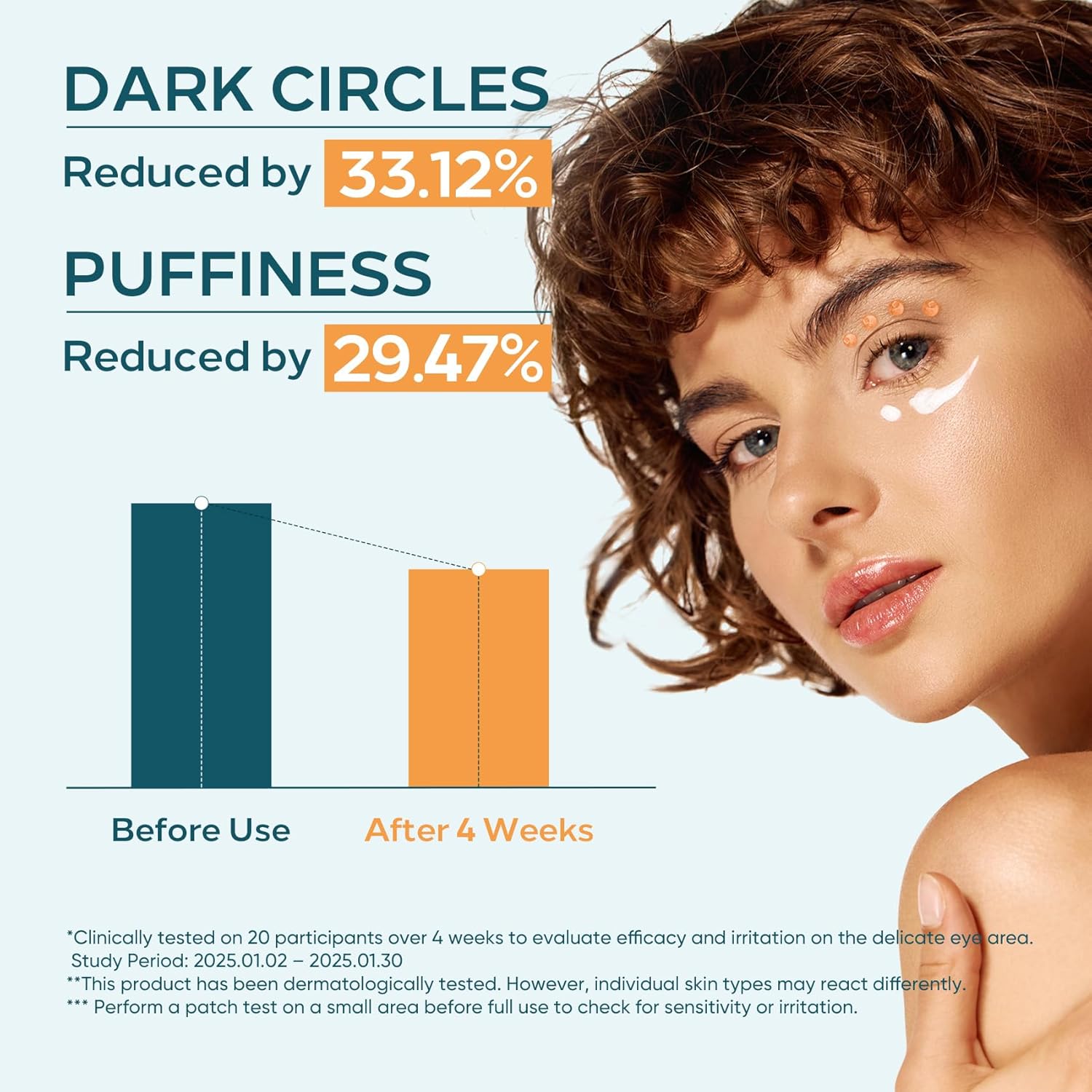 Elvira Dual Eye Cream 0.68 OZ with Stem Cell Extracts and Dual Retinol for Puffiness - Image 4