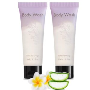 Leak-Proof Travel Size Body Wash 1 Oz Each Pack of 200 Bulk Pack Santal and Orange Scent Hotel Body Wash Amenities and Toilteries for Hospitality