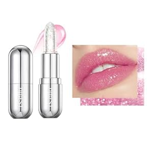 Glimmer Balm - Magic Color Changing, Moisturizing Tinted Lip Balm, Hydrates & Plumps, Pink Shimmer (#02)