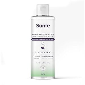 Dark Spots & Acne Clearing Body Wash | Prevents Body Acne, Bumpy Skin & Fades Dark Spots | Salicylic Acid, Glycolic Acid & Tea Tree | Non Drying Formula | 250ml