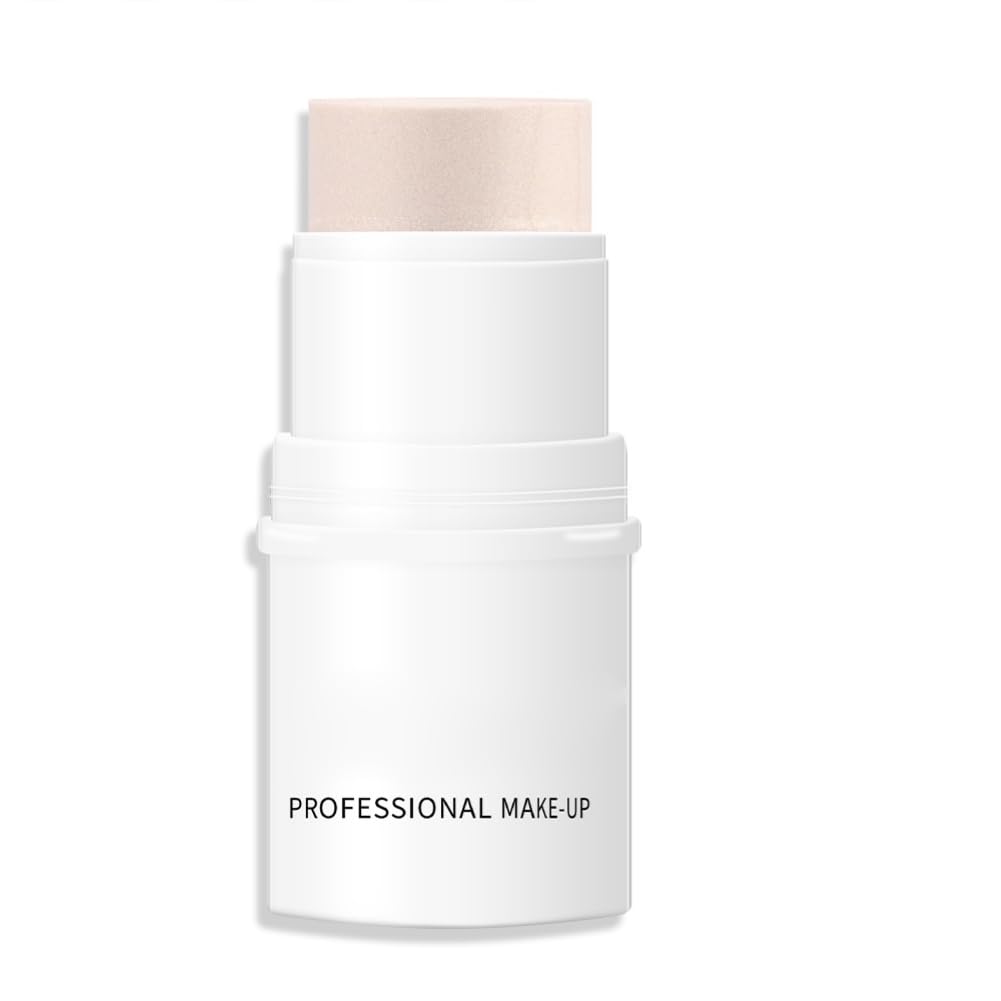 Long-Lasting Waterproof Cream Cheek Highlighter Pencil Stick for Face - Pearly White - Image 2
