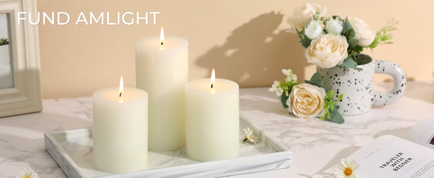 White Pillar Candle