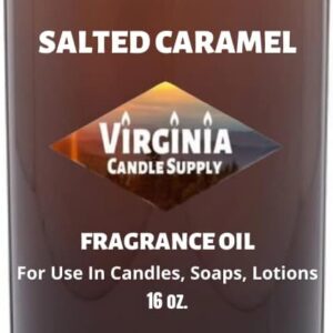 Salted Caramel Fragrance Oil (16 oz Bottle) for Candle Making, Soap Making, Tart Making, Room Sprays, Lotions, Car Fresheners, Slime, Bath Bombs, Warmers……