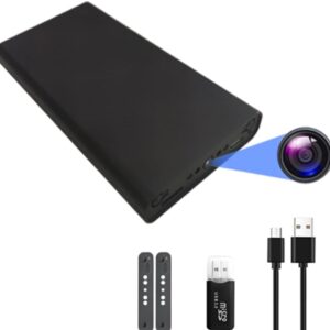 Hidden Camera - Spy Camera - Mini Camera - 10000 mAh HD 1080P- Portable Mobile Power Supply Camera - Secret Camera - Evidence-Collecting Camera-Small Camera-Nanny camera-55 Hours of Record