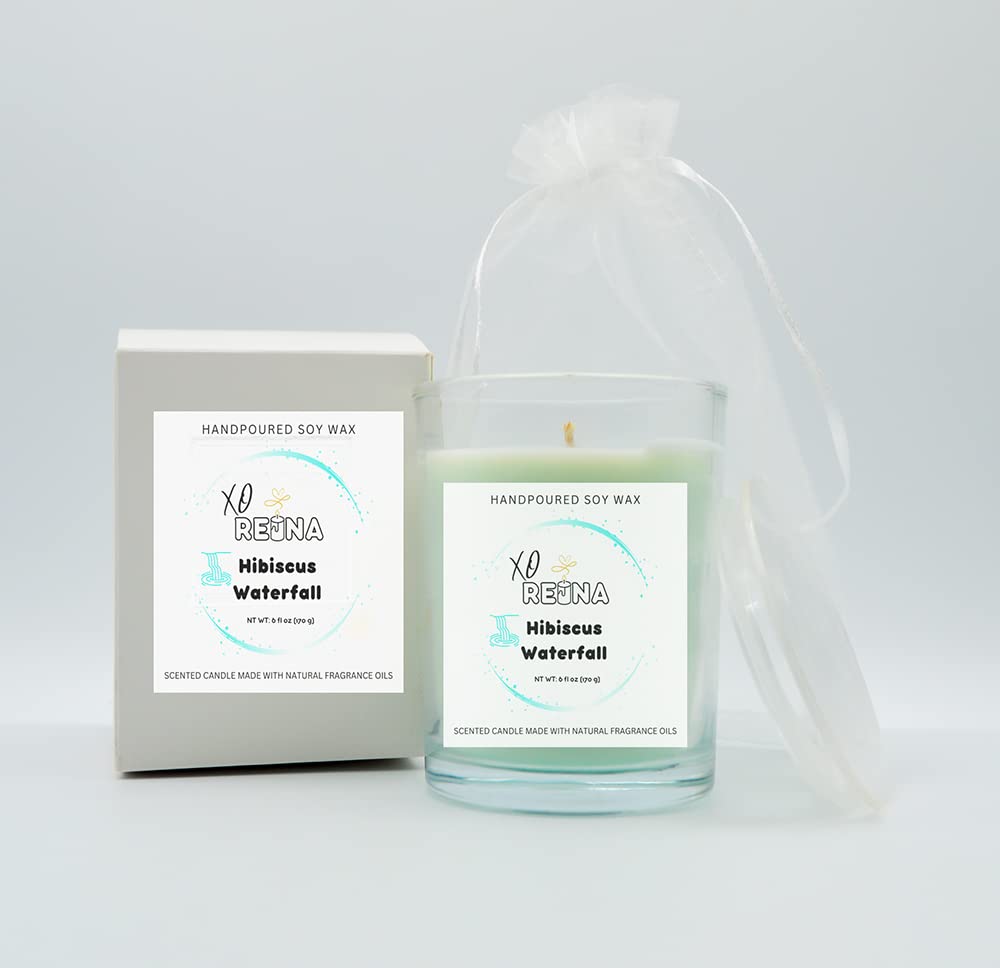 Hibiscus Waterfall Scented Candle, Wax Melts, and Hardcover Journal Set Bundle 12oz Candle - Image 2