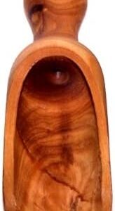 Holy Land Market Olive Wood Salt Spoon/Scoop - Handcrafted 4.8" - Large Olive Wood Spoon