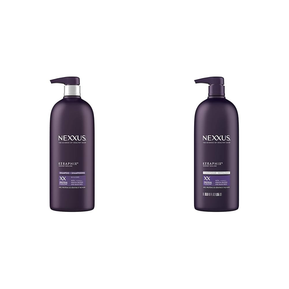NEXXUS Keratin Protein Keraphix Shampoo & Canditioner for Damaged Hair 33.8 oz
