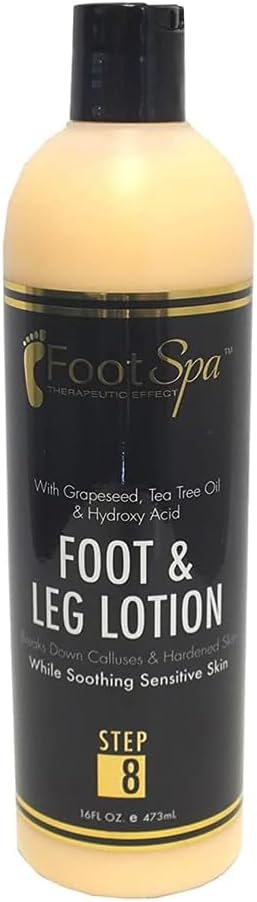Foot SPA - Healing Therapy Massage Lotion, 16 Oz - with Peppermint and Eucalyptus - Professional Pedicure, Body and Hot Oil Manicure, Infused with Natural Oils and Vitamins