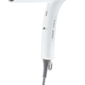 Neuro by Paul Mitchell Dry+ Folding Professional Travel Hair Dryer with Storage Bag, Lightweight + Portable, Black for Domestic Use, Pearlescent White with Auto Dual Voltage for International Travel