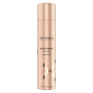 Nexxus Maximum Hold Finishing Hair Spray, for Control, Hold Hairspray for Women Hair Styling, Pink, 10 oz