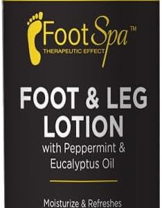 Foot SPA - Healing Therapy Massage Lotion, 4 Oz - with Peppermint and Eucalyptus - Professional Pedicure, Body and Hot Oil Manicure, Infused with Natural Oils and Vitamins