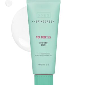 BRING GREEN Tea Tree Cica Soothing Cream Plus 100ml Korean Skin care, calming and soothing, moisturizer for skin, facial cream, trouble care, Blackhead Removing Pore care (Pack of 1)