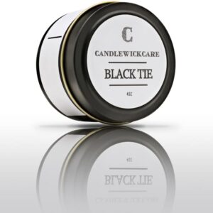 Scented Candles, Aromatherapy Candles, Non Toxic Candles for Home Scented, Coconut/Soy Candles in Glass Jar (4oz) (Black Tie)