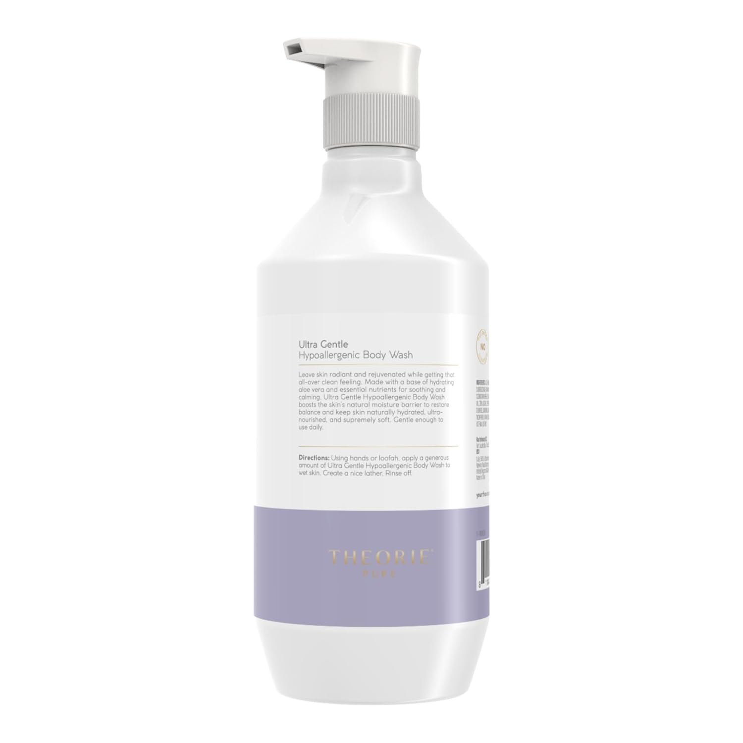 Theorie Hypoallergenic Body Wash - Made With Aloe Vera, Argan Oil, Sesame Oil & Marula Oil - Fragrance-Free - Suited for All Skin Types - Pump Bottle 500mL - Image 3