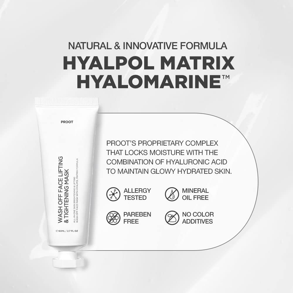 Skin Tightening All-In-One Wash Off Face Lifting Mask with Hyalpol Matrix Age-Defying Formula | Tube-Type, Long-Lasting Mask | Natural, Cruelty-free, Travel Friendly - Image 5