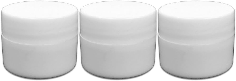 Beauticom 12 Pieces 7G/7ML (0.25oz) WHITE Sturdy Thick Double Wall Plastic Container Jar with Foam Lined Lid for Pills, Medication, Ointments and Other Beauty and Health Aids - BPA Free - Image 3