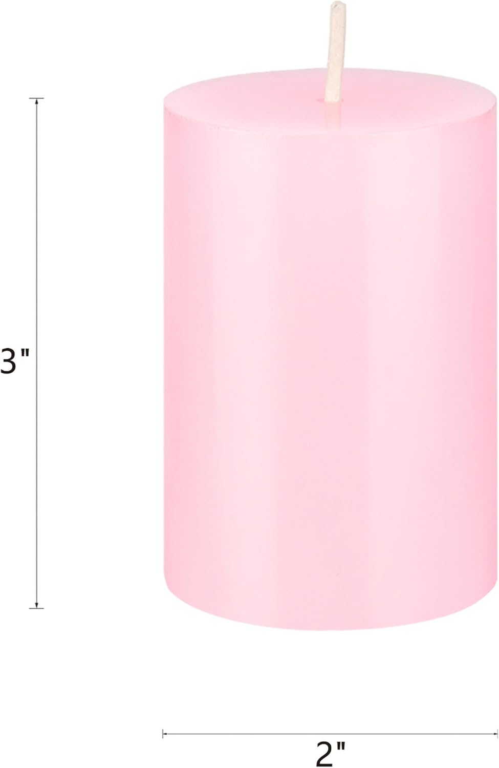 Mega Candles 1 pc Unscented Solid Pink Pillar Candles, Hand Poured Premium Wax Candle 2 Inch x 3 Inch, Home Décor, Spas, Weddings, Celebrations, Party, Centerpieces, Holidays, Vigils, Prayers - Image 2