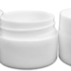 Beauticom 12 Pieces 7G/7ML (0.25oz) WHITE Sturdy Thick Double Wall Plastic Container Jar with Foam Lined Lid for Pills, Medication, Ointments and Other Beauty and Health Aids - BPA Free