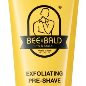 Bee Bald SCRUB Exfoliating Pre-Shave for Deep Cleans & Removing Pore Clogging Dirt, Oil & Dry Flaky Skin. Prepares You For a ‘Super Close Shave’, 3 Fl Oz