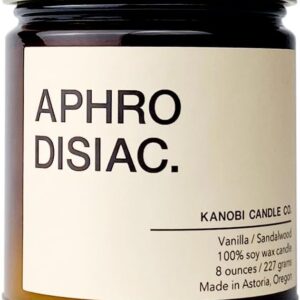 Scented Soy Candle: 100% Natural Soy Wax, Phthalate-Free Premium Fragrance and Zinc-Free Wick, Long-Lasting, Clean Burn. (Aphrodisiac)