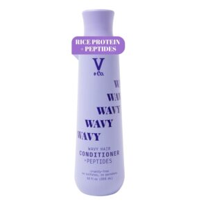 V&Co. Beauty Wavy Hair Nourishing Conditioner with Peptide Technology, 12 oz, Sulfate Free Conditioner for Wavy Hair, Gentle, Color Safe Conditioner