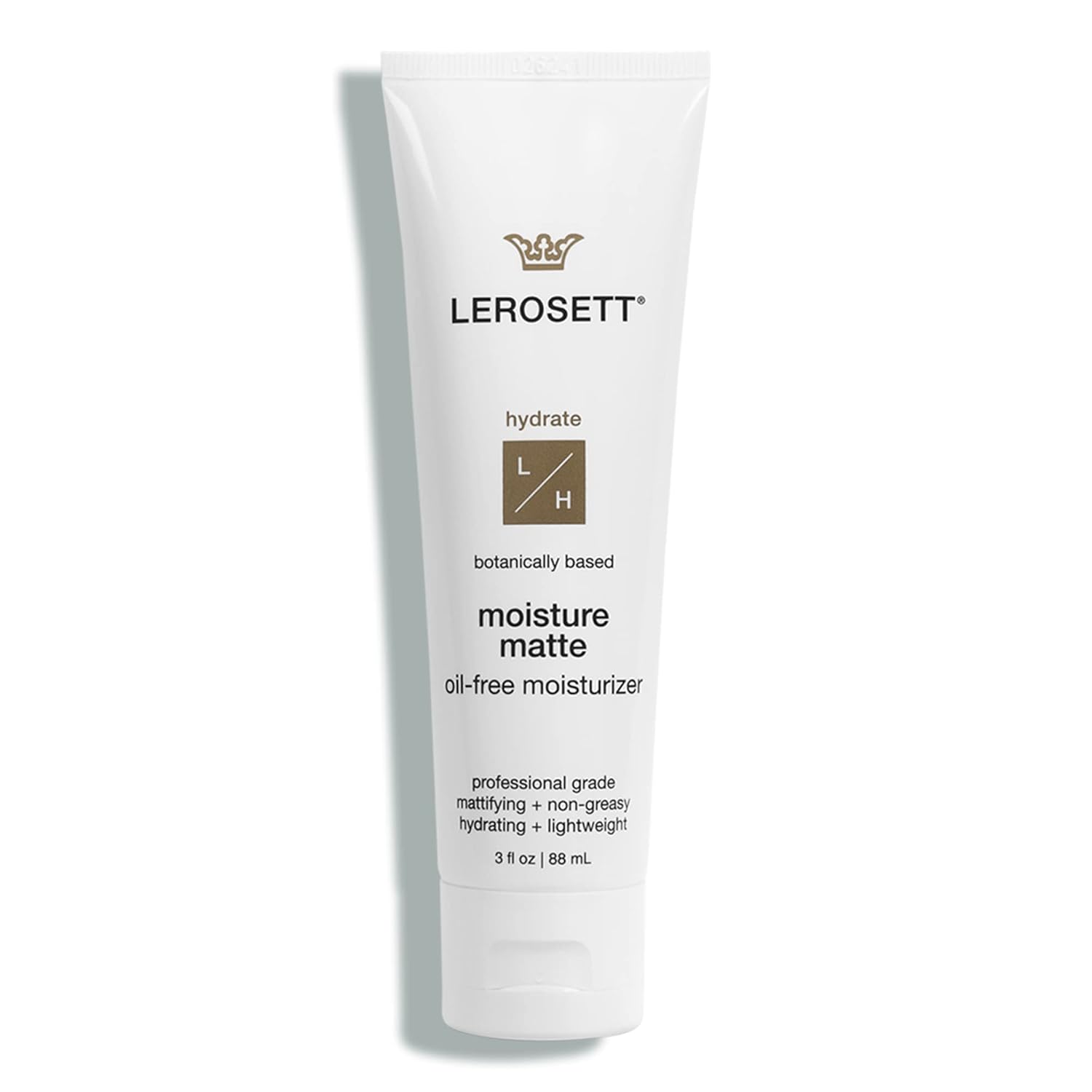 LEROSETT Oil-Free Moisturizer for Acne, Moisture Matte for Oily & Sensitive Skin, Vegan Moisturizer, Lightweight & Aloe-Based with Vit-B5 + 7 Soothing Herbals, Non-comedogenic, Fragrance Free - 3 oz