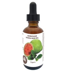 Organic Guava Seed Oil cold pressed for Skin & Hair – Vitamin C Rich, Antioxidant-Rich Hydrating Oil for Glowing Skin & Frizz-Free Hair 1 oz / 30ml