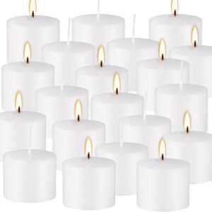 72Pack White Pillar Candles-Long Burning Unscented Smokeless White Candle Set- Perfect for Wedding, Special Events,Parties,Home Decor,Create a Timeless Atmosphere