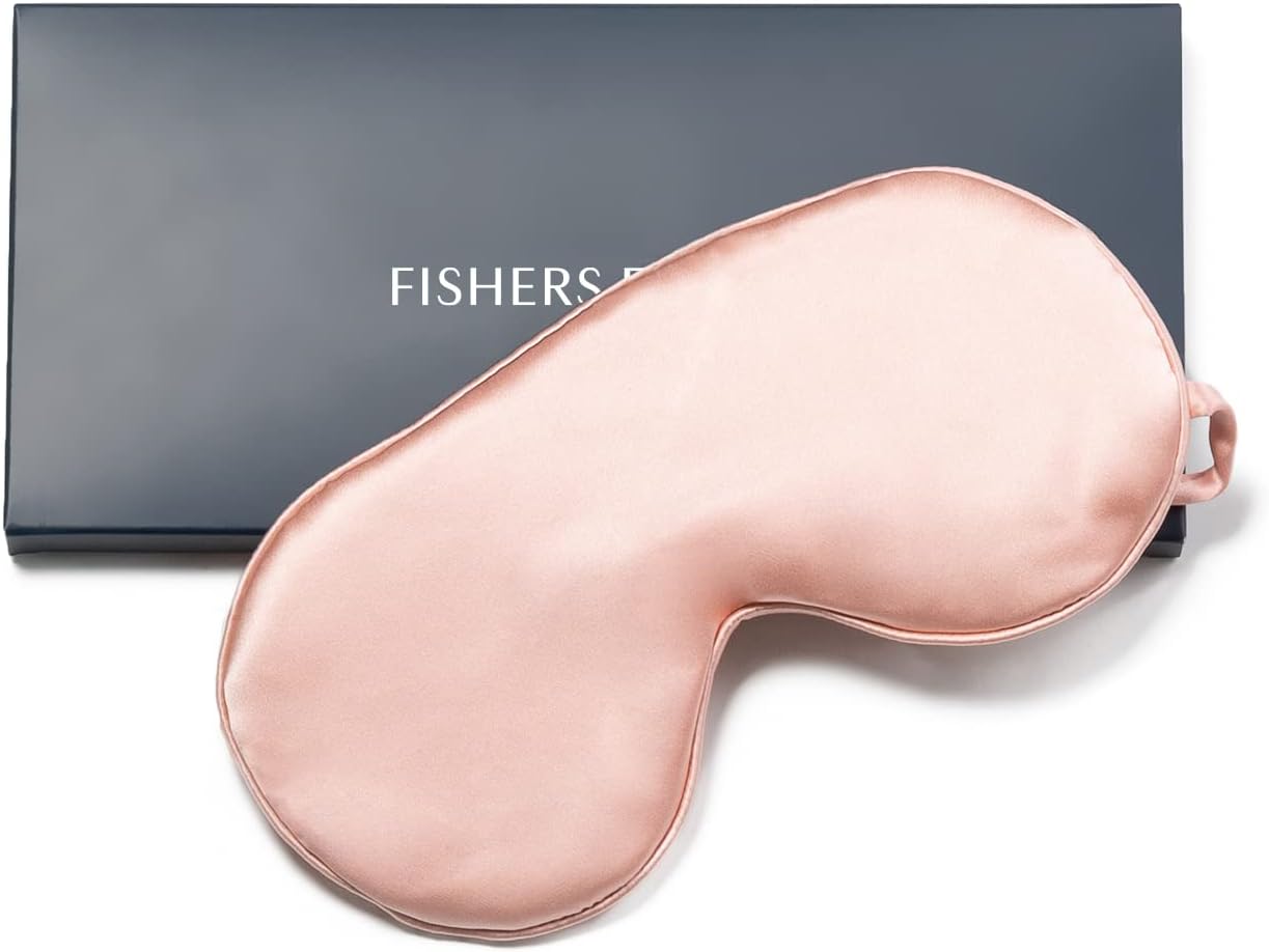 Fishers Finery 25 Momme 100% Mulberry Silk Therapeutic Sleep Mask (Blue) - Image 6