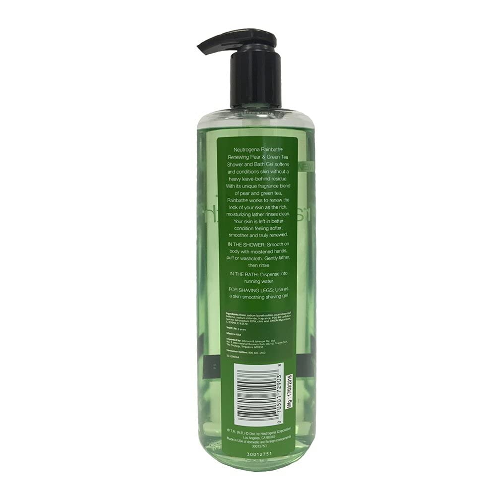 Neutrogena Rainbath Renewing 16 fl oz Moisturizing Body Wash Pear Green Tea Scent - Image 3