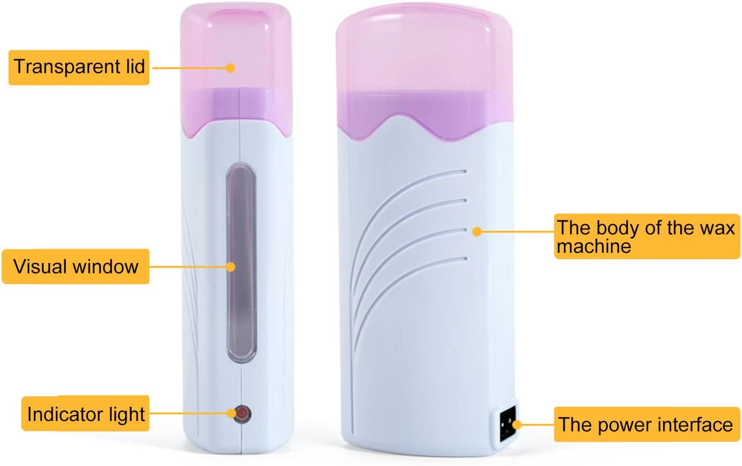 Double Depilatory Heater, Wax Warmer Machine, Portable Wax Warmer Machine for Leg Armpit with Heater Base - Image 4