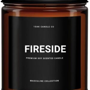 1OAK Scented Candles for Men - Fireside Candle - Campfire Candle Scent - Wood Scented Candle - Woodsy Candle - Woodfire Candles - Fireplace Scented Candle - Bonfire Candle - Firewood Candle (7oz.)