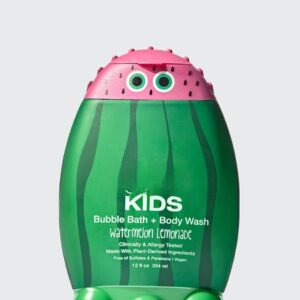 Raw Kids 2-in-1 Bubble Bath/Body Wash Sugar, Scent: Watermelon Lemonade (Gently Cleanse, Hydrate and Leave Skin Feeling Naturally Soft and Squeaky Clean. for Ages 3 Years and up) - 12oz