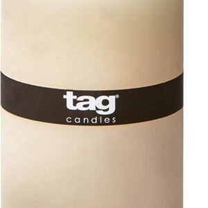 tag Chapel 4X6 Ivory Pillar Paraffin Wax Candle Unscented Drip-Free Long Burning 130 Hours For Home Decor Wedding Parties 4x6 Ivory