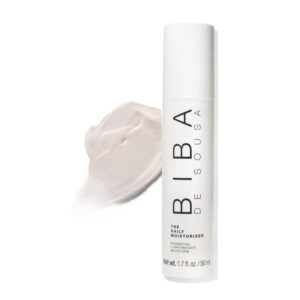 BIBA DE SOUSA The Daily Moisturizer- Essential Hydration for All Skin Types - Non-comedogenic & Light Formula with Squalane & Vitamin C- Safe for Oily & Acne-Prone Skin (1.7 oz)