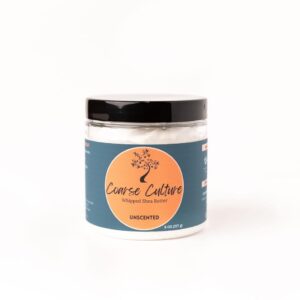 100% Vegan Whipped Shea Butter (Unscented) Nourish Skin + Strengthen Hair, Pack of 1, 8 fluid_ounces