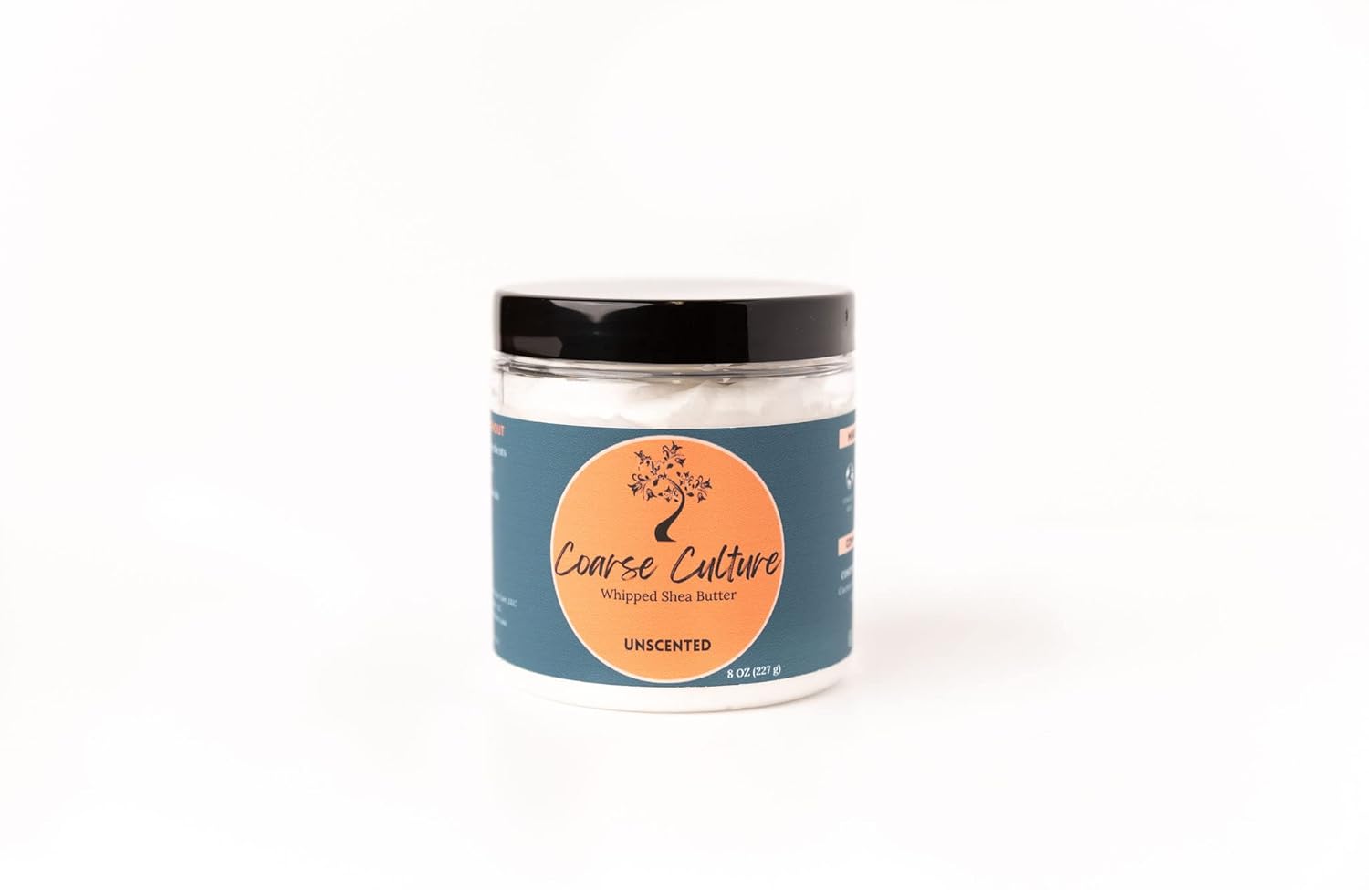 100% Vegan Whipped Shea Butter (Unscented) Nourish Skin + Strengthen Hair, Pack of 1, 8 fluid_ounces