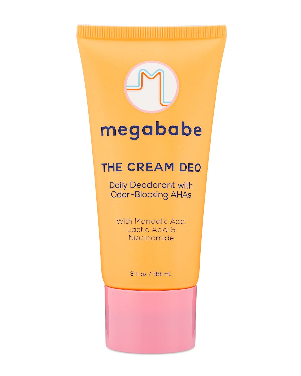 Megababe Daily Deodorant - The Cream Deo with Odor-Blocking AHAs | Treats & Prevents Ingrown Hair | Aluminum-Free, All Natural | Free from Parabens, Sulfates & Phthalates | 3 fl oz