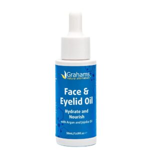 Face & Eyelid Oil - For Very Dry Skin Around Eye & Face, Eczema & Perioral Dermatitis - Steroid-Free, Hypoallergenic, Non-Comedogenic - 100% Pure - with Argan & Jojoba Oil (1.69 Fl Oz)