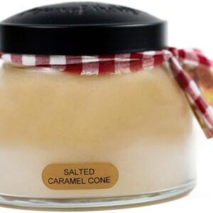 A Cheerful Giver Salted Caramel Cone 22oz Mama Scented Candle Jar with Lid Keepers of The Light 125 Hours of Burn Time, Gift for Women, Orange