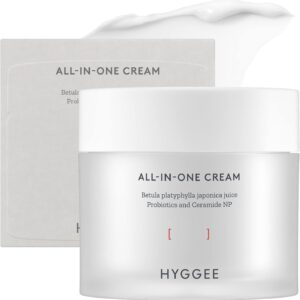 All in One Cream - High Moisture Barrier Face Moisturizer for Dry Skin - Probiotics & Ceramide - Non Sticky Moisturizing Cream - Skin Irritation Free, 2.7oz.