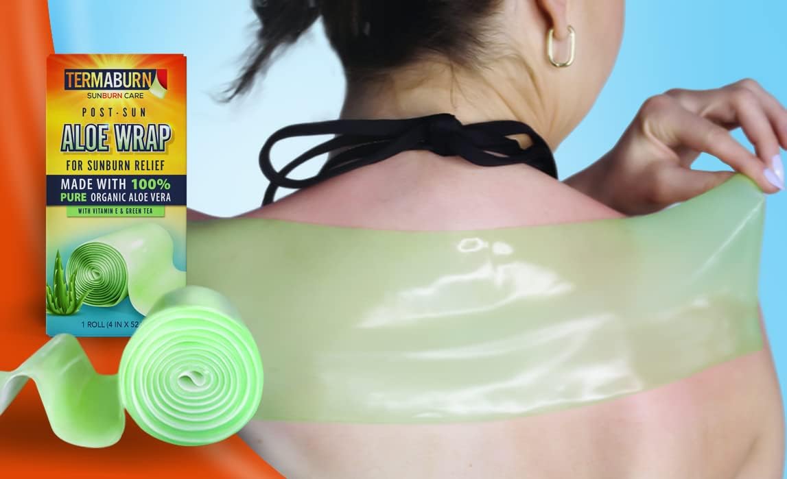 Aloe Wrap for Sunburn Relief – Hydro-Gel Aftersun Treatment with 100% pure aloe vera Gel | Second Skin aloevera gel for burns and peeling irritation | Great for Tattoo Aftercare and Sun Care - Image 6