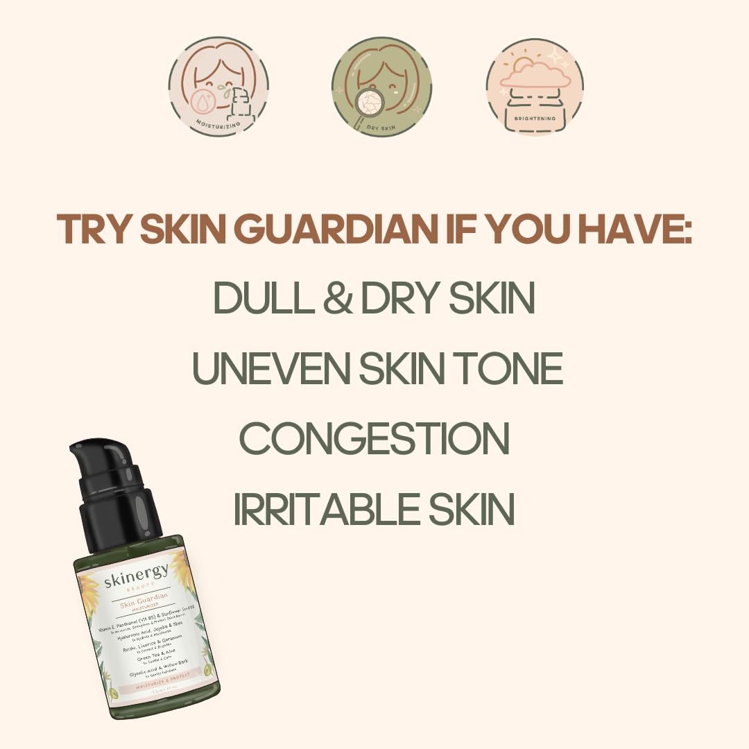 Skinergy Beauty Skin Guardian Moisturizer for Normal, Dry, Combination Skin - Glycolic Acid, Hyaluronic Acid, Vitamin E- Moisturizes, Protects, Brightens - 2 FL - Image 6